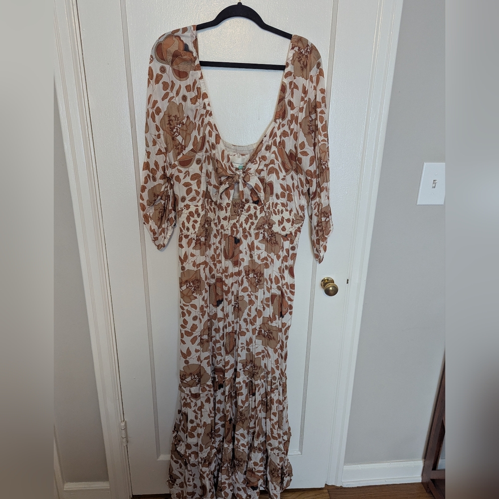 Anthropologie Tiered Floral Maxi Dress 2X